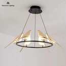 Axyaa Magpie Bird Chandelier: Modren Style Pendant Light for Children's Room Decor