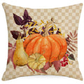Axyaa Autumn Harvest Maple Leaf Pillow Cover for Living Room and Bedroom