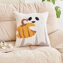 Axyaa Halloween Tuft Embroidered Pillowcase - Festive Cotton Cushion Cover