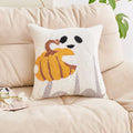 Axyaa Halloween Tuft Embroidered Pillowcase - Festive Cotton Cushion Cover