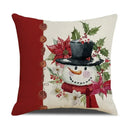 Axyaa Christmas Pinecone Candlestick Linen Print Pillowcase for Home Decor