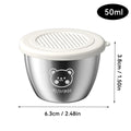 Axyaa Stainless Steel Seasoning Container with Leak-proof Lid