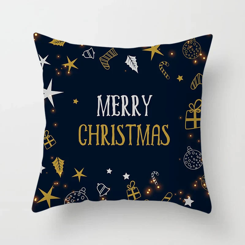 Axyaa Christmas Theme Pillowcase for Festive Sofa Decor and Holiday Gift