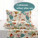 Axyaa Vibrant Mushroom Plant Duvet Cover Set - Soft Floral Design for Bedroom