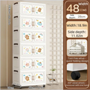 Axyaa Cartoon Storage Box: 1-6 Tier Rolling Organizer, 2 Colors - Bedroom/Living Room/Kitchen/Study
