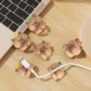 Axyaa Cute Capybara Cable Clips for Desktop Wire Management