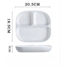 Axyaa Ceramic Grid Plate: Special Breakfast Plate for Fat Reduction and Weight Loss