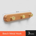 Axyaa Wooden Wardrobe Door Hook - Hemu Solid Wood Clothes Hanger