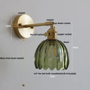 Axyaa Flower Glass LED Wall Lights - Modern Nordic Bedside Lamp