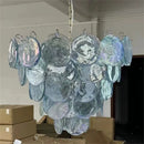 Axyaa Colorful Glass Chandelier for Home and Hotel Lighting.