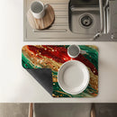 Axyaa Christmas Scales Absorbent Kitchen Mat
