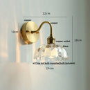 Axyaa Crystal LED Wall Sconce: Modern Nordic Pull Chain Brass Bathroom Light