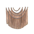 Axyaa Boho Macrame Wall Hanging with Wooden Stick - Large Woven Tapestry