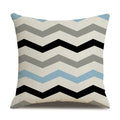 Axyaa Blue Deltoid Geometry Pillow Cover 45*45cm for Living Room, Bedroom, Sofa, Car