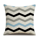 Axyaa Blue Deltoid Geometry Pillow Cover 45*45cm for Living Room, Bedroom, Sofa, Car