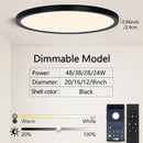 Axyaa 20-Inch Smart LED Ceiling Light: App Remote Control, Dimmable, Ultra-thin - for Living Room, Bedroom