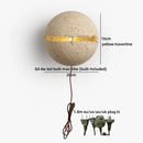 Axyaa Eggshell Stone Ball LED Wall Lamp with Pull Chain Switch