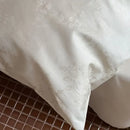 Axyaa Cotton Satin Jacquard Duvet Cover Set - Queen Size Luxury Bedding Set