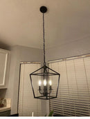 Axyaa Metal Frame Birdcage Pendant Lights Chandelier, LED Indoor Corridor Lamp