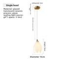 Axyaa Nordic Ceramic Petal Chandelier with LED - Adjustable Height, Ideal for Various Spaces