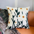 Axyaa Nordic Flower Embroidered Pillow Cover - Lightweight Luxury Home Decor