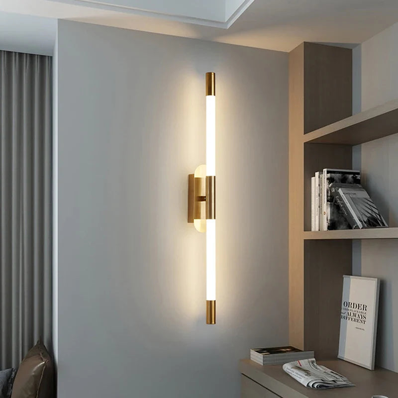 Axyaa Nordic Modern LED Wall Lamp - 350 Degree Rotatable Bedside Reading Light