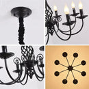 Axyaa Modern Black Iron Chandelier for Living, Dining, and Bedroom