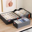 Axyaa Drawer Organizer Set - Gray, Foldable Closet Storage Box with Dividers