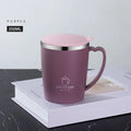 Axyaa Double Wall Stainless Steel Thermal Coffee Cup with Handle and Lid