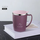 Axyaa Double Wall Stainless Steel Thermal Coffee Cup with Handle and Lid