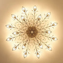 Axyaa Modern Crystal Ceiling Chandelier LED Fixture for Living Room Bedroom Lighting