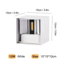 Axyaa Aluminum LED Wall Lamp IP65 Waterproof Outdoor 12W24W Interior Light