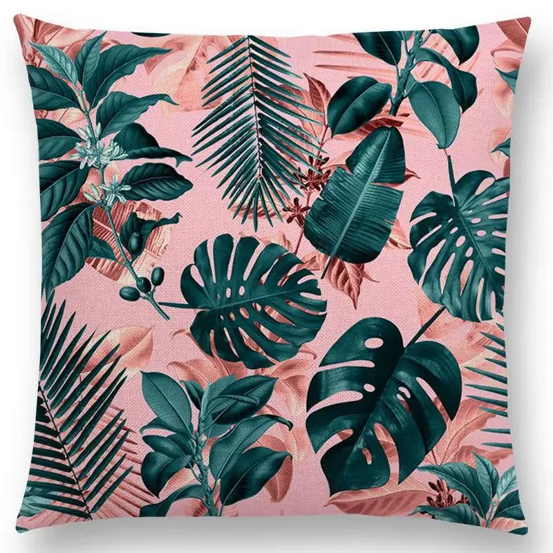 Axyaa Tropical Jungle Garden Throw Pillow Covers