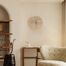 Axyaa Round Natural Stone Clock Wall Lamp, LED Sconce for Home Decor