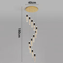 Axyaa Crystal Chandelier Stair Pendant Lamp Living Room Interior Lighting