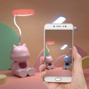 Axyaa Cat LED Desk Lamp with Phone Holder & Color Adjust - Kids Study Lamp