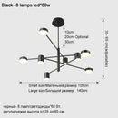 Axyaa Ironwork Design Ceiling Chandelier in Black White Gold for Home Restaurant Decor