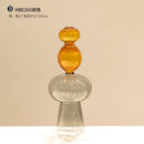Axyaa Double-Layer Glass Vase: Stylish Desktop Decor, Unique Crystal-Clear Design