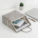Axyaa Cotton Linen Wall Organizer - Multi-Pocket Hanging Pouch for Dorm, Bedroom & Desktop