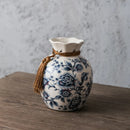 Axyaa Blessing Bag Style Ceramic Vase: New Chinese Decor for Living Room & Dining Table