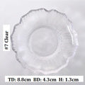 Axyaa Gold Rim Glass Saucer Plates for Tea Coffee Cup - Set of 1