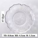 Axyaa Gold Rim Glass Saucer Plates for Tea Coffee Cup - Set of 1