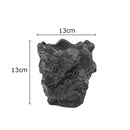 Axyaa Ceramic Rock Vase | Gold-plated Simulation Stone Design