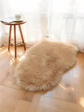 Axyaa Fluffy Wool Shag Rug Soft Area Mat Non-Slip Washable Home Decor