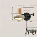 Axyaa Swing Arm LED Wall Lamps in Yellow Travertine