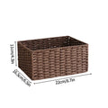Axyaa Foldable Woven Storage Basket - Organize Clothes, Sundries, and Decor