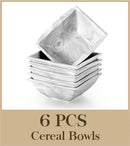 Axyaa 6-Piece 5.75" Ivory White Porcelain Ceramic Salad Soup Cereal Bowls