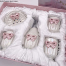 Axya White Bow Bathroom Set - 5-Piece Toiletries Kit