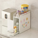 Spice Pull Out Drawer Rack by Axyaa - Dustproof Cup Storage Organizer