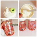 Axyaa 500ML Glass Water Bottle with Straw - Cute Juice Milk Tea Cup for Girls